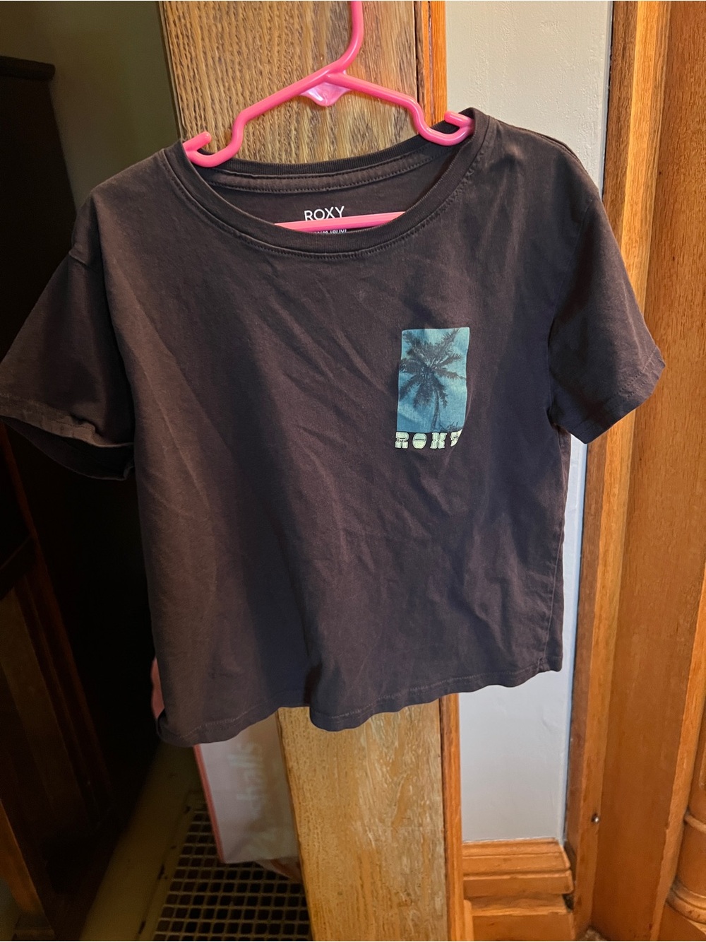 Roxy Girls' Black Palm Pocket Tee